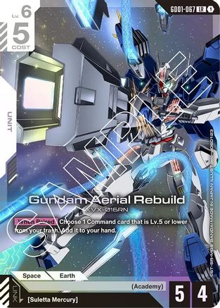 Gundam Aerial Rebuild - Newtype Rising (GD01-067) Holofoil