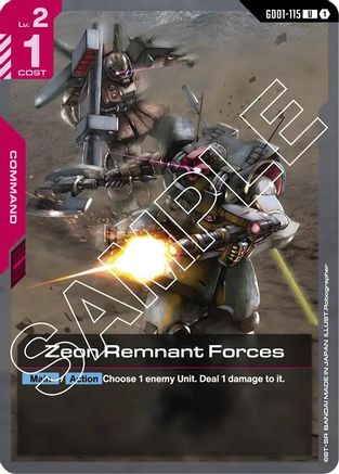 Zeon Remnant Forces - Newtype Rising (GD01-115)
