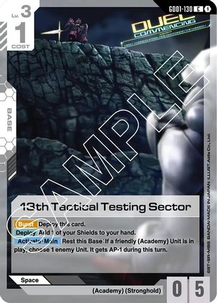 13th Tactical Testing Sector - Newtype Rising (GD01-130) | Grognard Games