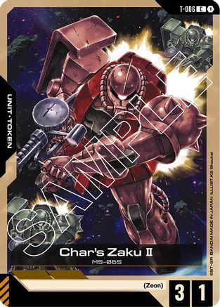 Char's Zaku II (T-006) Token - Newtype Rising (T-006) | Grognard Games