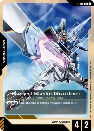Sword Strike Gundam (T-010) Token - Newtype Rising (T-010)
