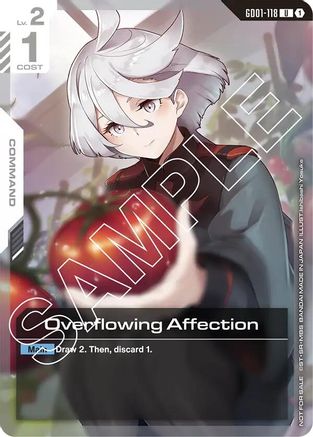 Overflowing Affection (Newtype Challenge 2025 Mission 1) - Gundam Promotional Cards (GD01-118) Holofoil | Grognard Games