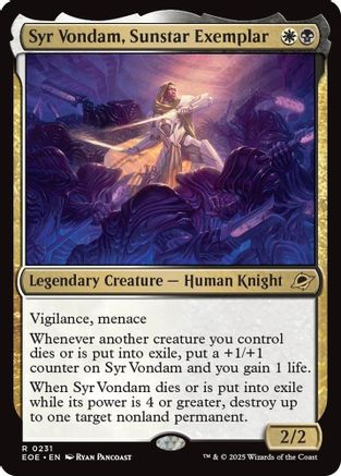 Syr Vondam, Sunstar Exemplar (EOE-231) - Edge of Eternities | Grognard Games