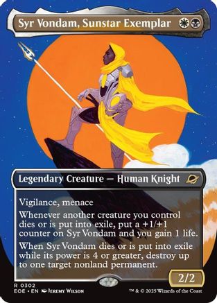 Syr Vondam, Sunstar Exemplar (Borderless) (EOE-302) - Edge of Eternities | Grognard Games