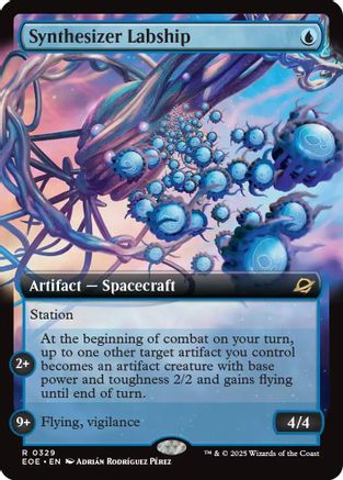 Synthesizer Labship (Extended Art) (EOE-329) - Edge of Eternities Foil | Grognard Games
