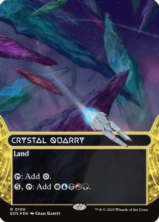 Crystal Quarry (0100) (Borderless) (Galaxy Foil) (EOS-100) - Edge of Eternities: Stellar Sights Foil | Grognard Games