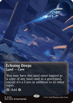 Echoing Deeps (0148) (Borderless) (Galaxy Foil) (EOS-148) - Edge of Eternities: Stellar Sights Foil | Grognard Games
