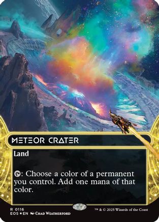 Meteor Crater (0116) (Borderless) (Galaxy Foil) (EOS-116) - Edge of Eternities: Stellar Sights Foil | Grognard Games