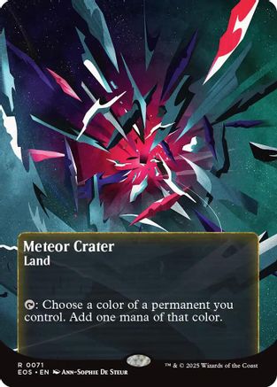 Meteor Crater (0071) (Borderless) (EOS-071) - Edge of Eternities: Stellar Sights Foil | Grognard Games