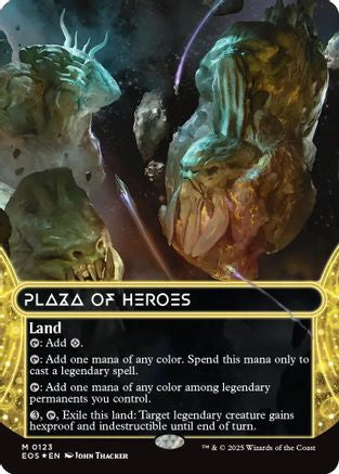 Plaza of Heroes (0123) (Borderless) (Galaxy Foil) (EOS-123) - Edge of Eternities: Stellar Sights Foil | Grognard Games