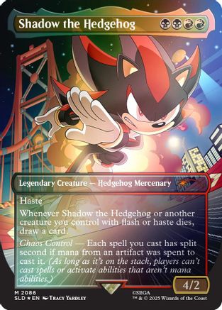 Shadow the Hedgehog (Rainbow Foil) (SLD-2086) - Secret Lair Drop Series Foil | Grognard Games