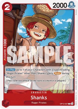 Shanks (007) (OP12-007) - Legacy of the Master | Grognard Games