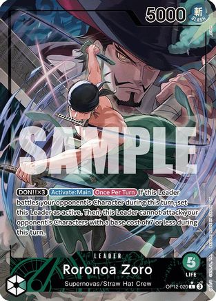 Roronoa Zoro (020) (Alternate Art) (OP12-020) - Legacy of the Master Foil | Grognard Games