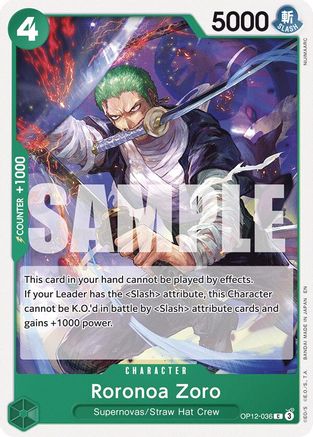 Roronoa Zoro (036) (OP12-036) - Legacy of the Master | Grognard Games