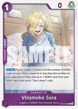 Vinsmoke Sora (OP12-062) - Legacy of the Master Foil | Grognard Games
