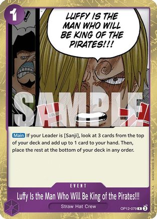Luffy Is the Man Who Will Be King of the Pirates!!! (OP12-079) - Legacy of the Master Foil | Grognard Games