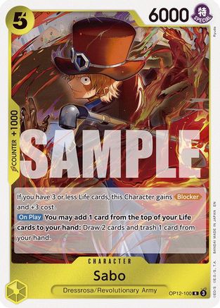Sabo (OP12-100) - Legacy of the Master Foil | Grognard Games