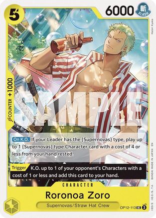 Roronoa Zoro (113) (OP12-113) - Legacy of the Master | Grognard Games