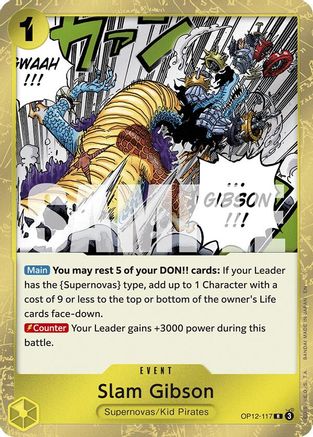 Slam Gibson (OP12-117) - Legacy of the Master Foil | Grognard Games