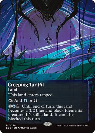 Creeping Tar Pit (0054) (Borderless) (EOE-054) - Edge of Eternities | Grognard Games