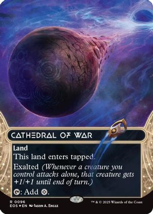 Cathedral of War (0096) (Borderless) (Galaxy Foil) (EOE-096) - Edge of Eternities Foil | Grognard Games