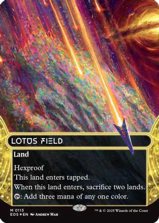 Lotus Field (0113) (Borderless) (Galaxy Foil) (EOE-113) - Edge of Eternities Foil | Grognard Games