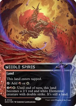 Needle Spires (0120) (Borderless) (Galaxy Foil) (EOE-120) - Edge of Eternities Foil | Grognard Games