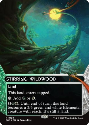 Stirring Wildwood (0129) (Borderless) (Galaxy Foil) (EOE-129) - Edge of Eternities Foil | Grognard Games