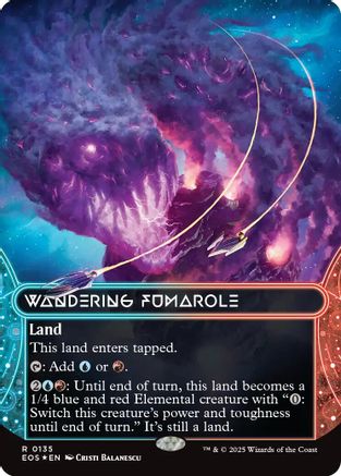 Wandering Fumarole (0135) (Borderless) (Galaxy Foil) (EOE-135) - Edge of Eternities Foil | Grognard Games
