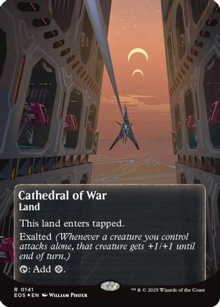 Cathedral of War (0141) (Borderless) (Galaxy Foil) (EOE-141) - Edge of Eternities Foil | Grognard Games
