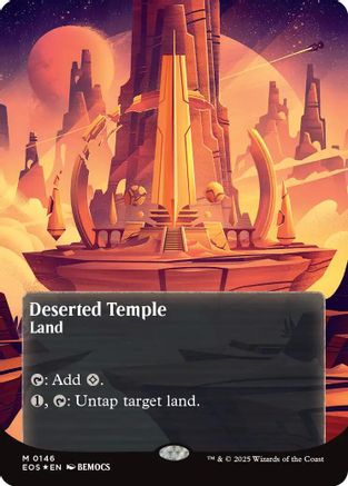 Deserted Temple (0146) (Borderless) (Galaxy Foil) (EOE-146) - Edge of Eternities Foil | Grognard Games
