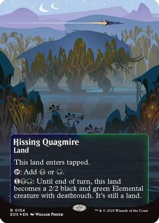 Hissing Quagmire (0154) (Borderless) (Galaxy Foil) (EOE-154) - Edge of Eternities Foil | Grognard Games