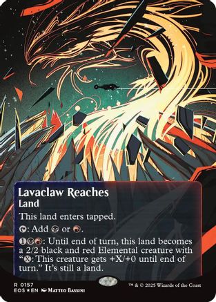 Lavaclaw Reaches (0157) (Borderless) (Galaxy Foil) (EOE-157) - Edge of Eternities Foil | Grognard Games