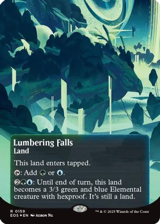 Lumbering Falls (0159) (Borderless) (Galaxy Foil) (EOE-159) - Edge of Eternities Foil | Grognard Games