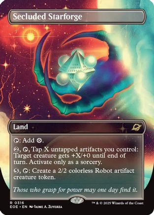 Secluded Starforge (Borderless) (EOE-316) - Edge of Eternities Foil | Grognard Games