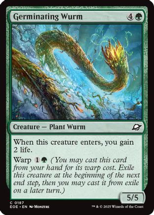 Germinating Wurm (EOE-187) - Edge of Eternities Foil | Grognard Games