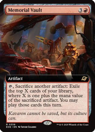 Memorial Vault (Extended Art) (EOE-336) - Edge of Eternities | Grognard Games