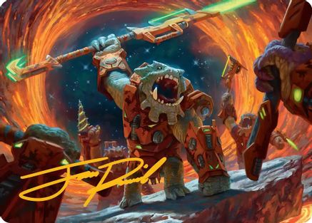 Frontline War-Rager Art Card (Gold-Stamped Signature) (AAEOE-016) - Art Series: Edge of Eternities | Grognard Games
