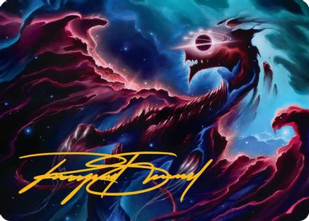 Nova Hellkite Art Card (18/54) (Gold-Stamped Signature) (AAEOE-018) - Art Series: Edge of Eternities | Grognard Games