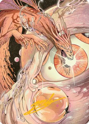 Nova Hellkite Art Card (40/54) (Gold-Stamped Signature) (AAEOE-040) - Art Series: Edge of Eternities | Grognard Games