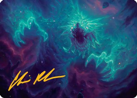 Cosmogoyf Art Card (Gold-Stamped Signature) (AAEOE-024) - Art Series: Edge of Eternities | Grognard Games