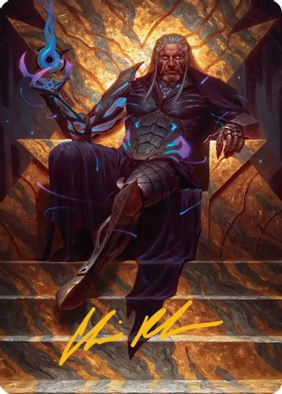 Tezzeret, Cruel Captain Art Card (1/54) (Gold-Stamped Signature) (AAEOE-001) - Art Series: Edge of Eternities | Grognard Games