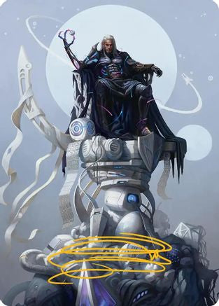 Tezzeret, Cruel Captain Art Card (35/54) (Gold-Stamped Signature) (AAEOE-035) - Art Series: Edge of Eternities | Grognard Games