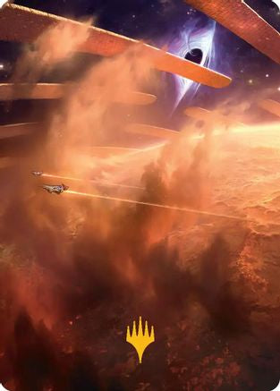 Adagia, Windswept Bastion Art Card (Gold-Stamped Planeswalker Symbol) (AAEOE-029) - Art Series: Edge of Eternities | Grognard Games
