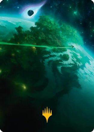 Evendo, Waking Haven Art Card (Gold-Stamped Planeswalker Symbol) (AAEOE-030) - Art Series: Edge of Eternities | Grognard Games