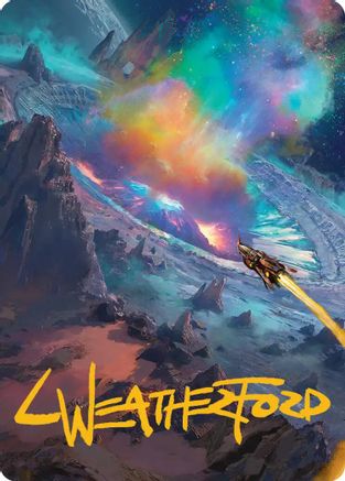 Meteor Crater Art Card (Gold-Stamped Signature) (AAEOE-045) - Art Series: Edge of Eternities | Grognard Games