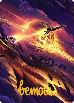 Scavenger Grounds Art Card (53/54) (Gold-Stamped Signature) (AAEOE-053) - Art Series: Edge of Eternities | Grognard Games