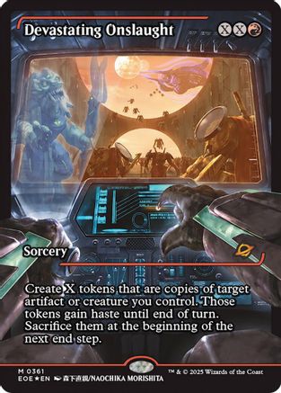 Devastating Onslaught (0361) (Showcase) (EOE-361) - Edge of Eternities Foil | Grognard Games