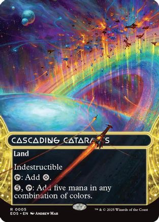 Cascading Cataracts (0005) (Borderless) (EOS-005) - Edge of Eternities: Stellar Sights | Grognard Games