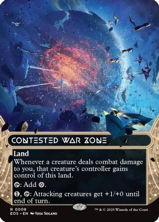 Contested War Zone (0008) (Borderless) (EOS-008) - Edge of Eternities: Stellar Sights Foil | Grognard Games